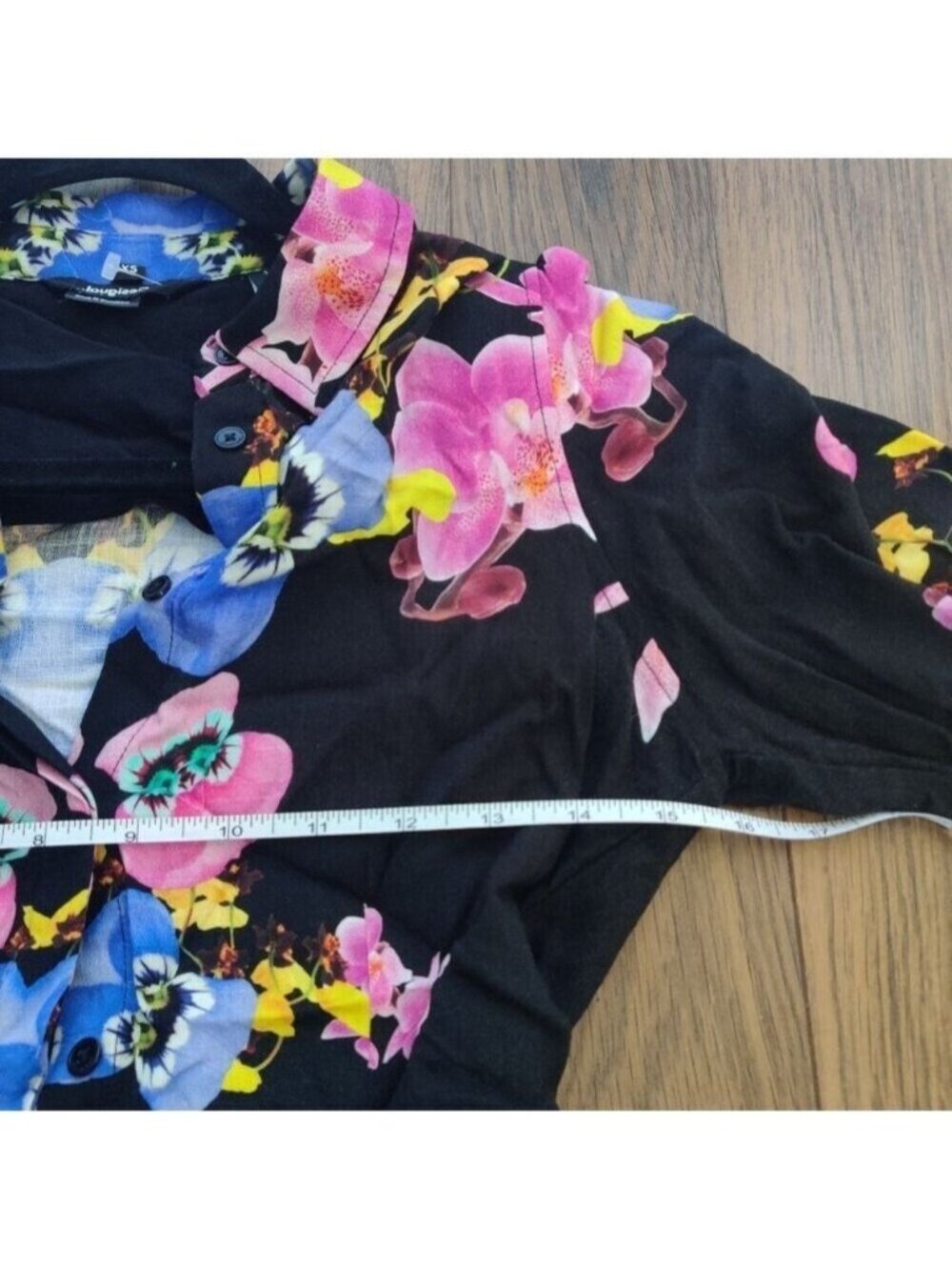 Desigual x Christian Lacroix Grenoble Floral Shirt Dress Black XS 0509 - Picture 8 of 9